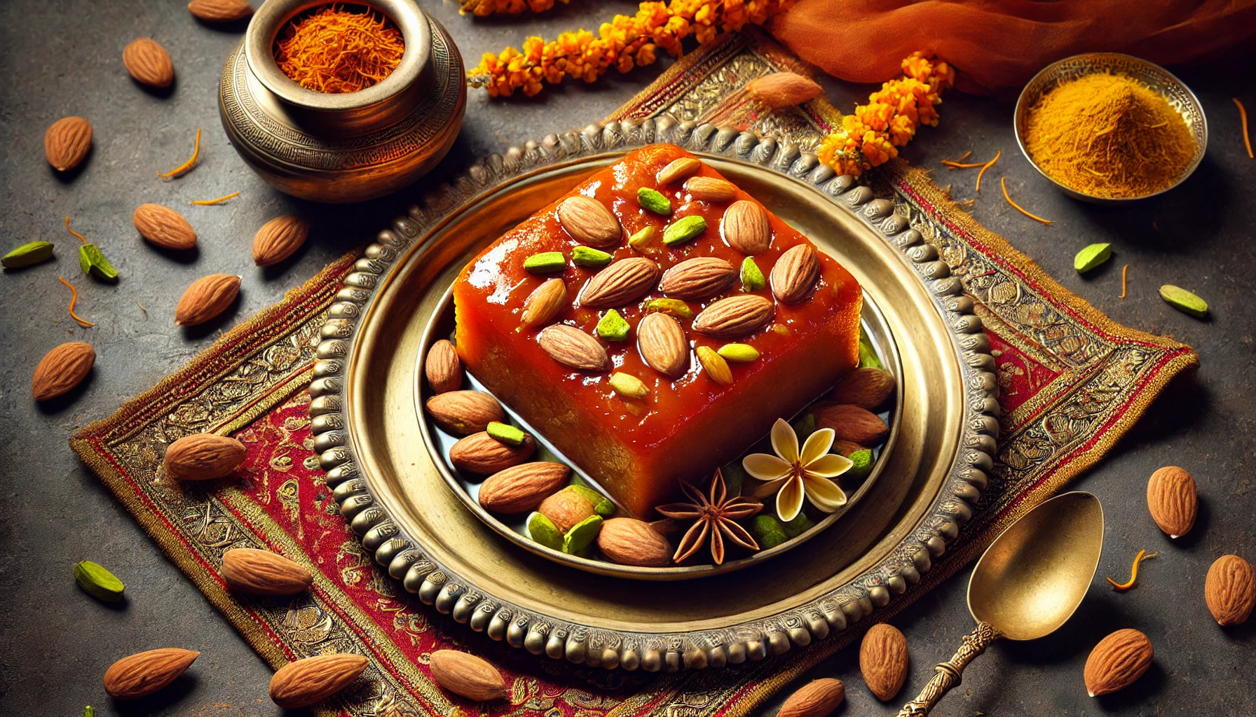 Badam Ka Halwa with Kashmiri Almond Oil