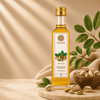 A bottle of American Pistachio Oil with a label showing the product name and bowl of pistachios. 